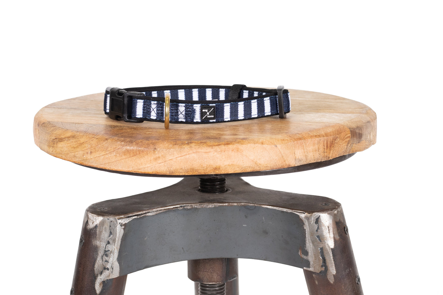 Neoprene Dog Collar - Navy Hamptons Stripe