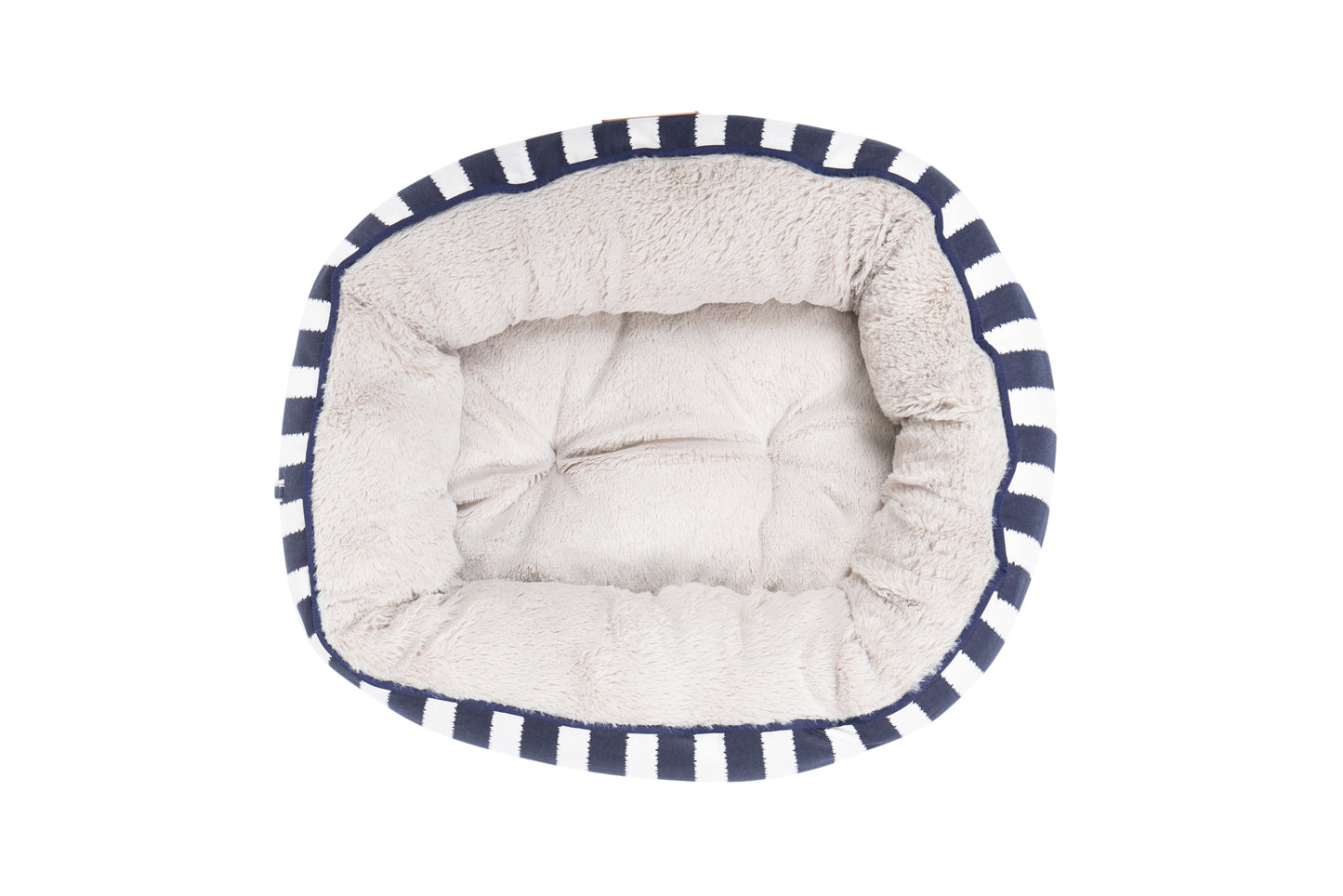 Cat Bed - Reversible - Navy Hamptons Stripe