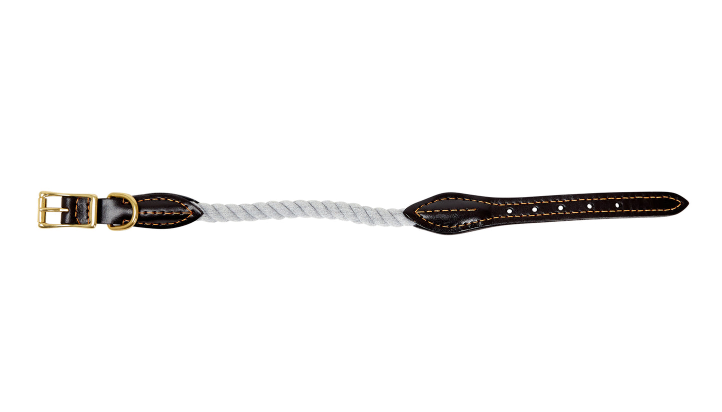 Rope Dog Collar - Grey