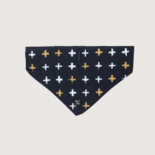 Mog and Bone Dog Accessories Banadana - Black Metallic Cross