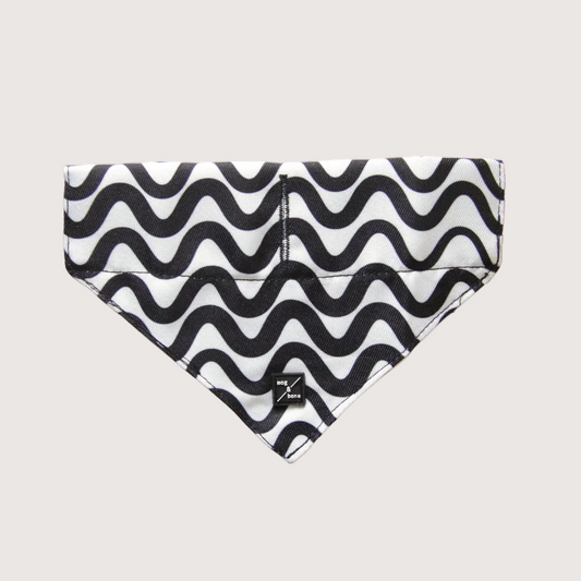 Mog and Bone Dog Bandana - Black Wave