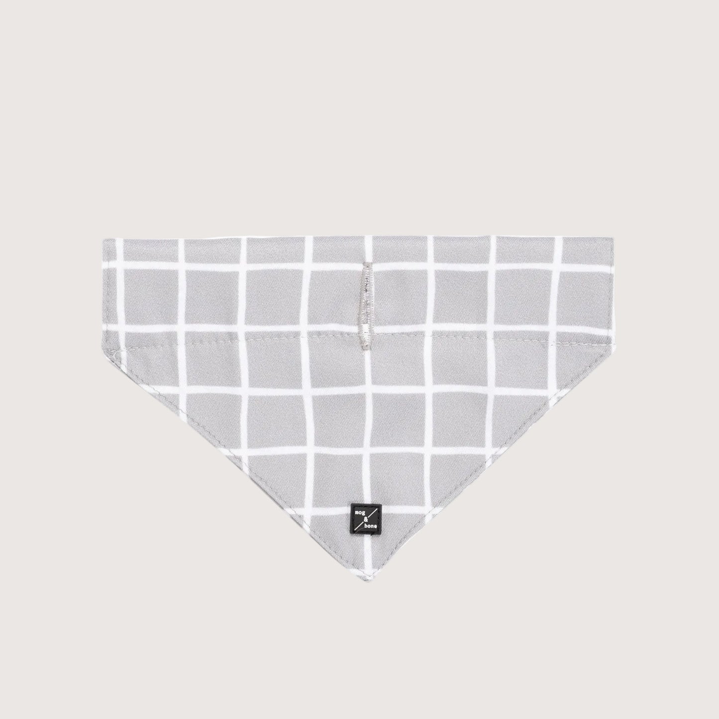 Mog and Bone Designer Dog Bandana - Grey Check Print