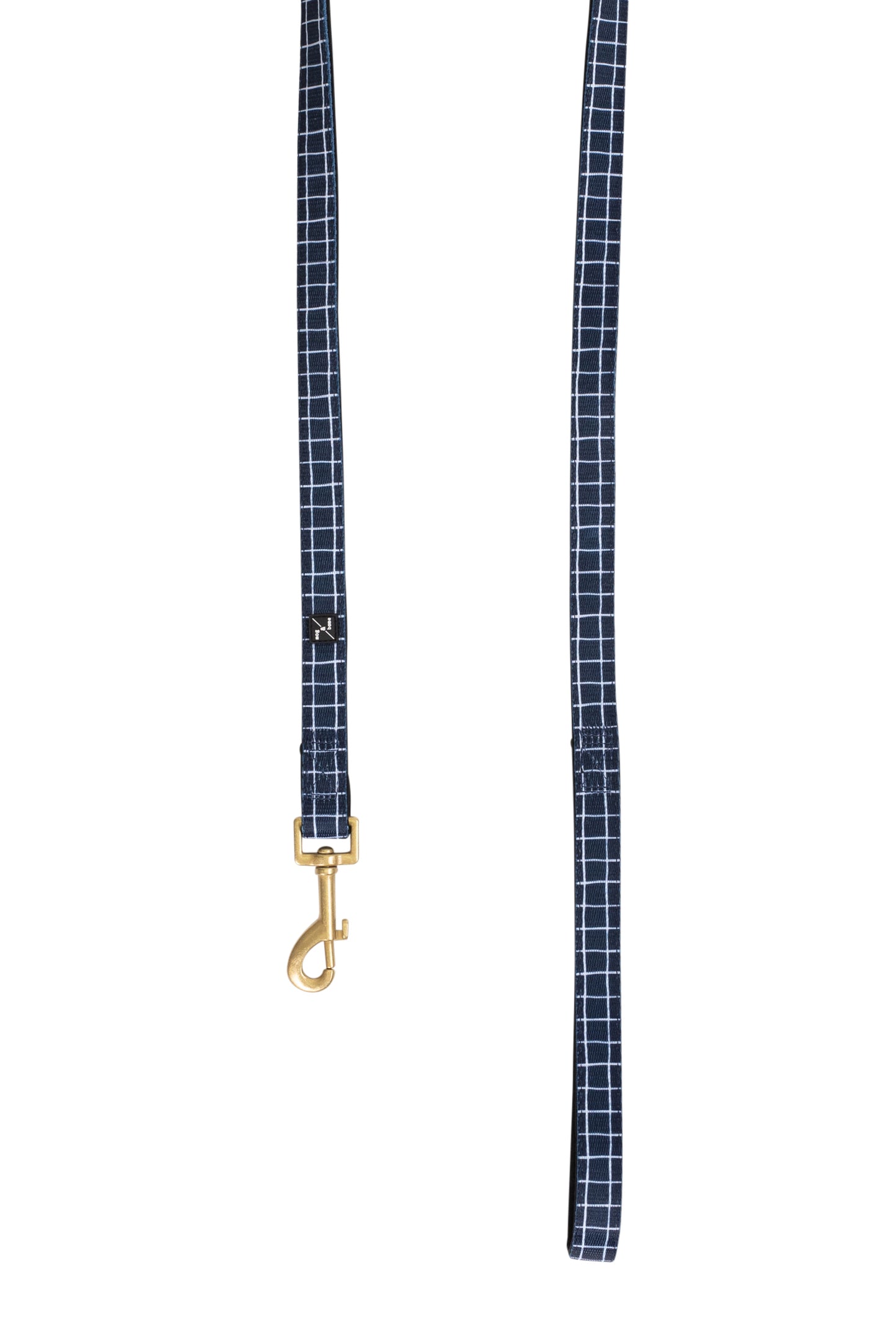 Neoprene Dog Lead - Navy Check