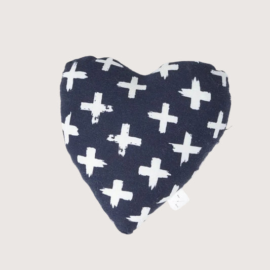 Toy - Heart Shape, soft - Navy Cross Print