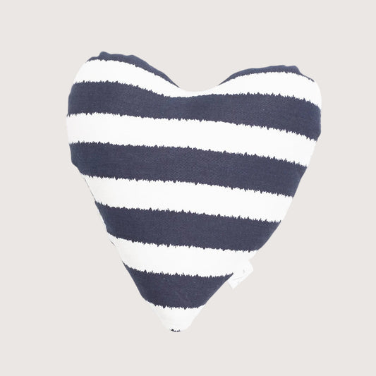 Toy - Heart Shape, soft - Navy Hamptons Stripe
