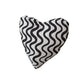 Toy - Heart Shaped, soft - Black Wave Print