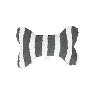 Toy - Bone Shape, soft - Charcoal Hamptons Stripe