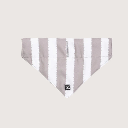 Mog and Bone Designer Dog Bandana - Latte Hamptons Stripe Print