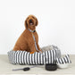 Hemp Dog Collar - Charcoal Hampton Stripe