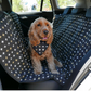 Dog Car Seat Cover - Black Metallic Cross