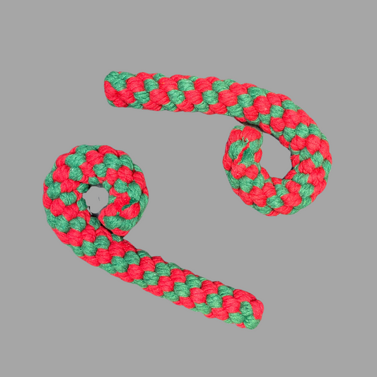 Candy Cane Christmas Rope Toy