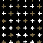 Black Metallic Cross Print