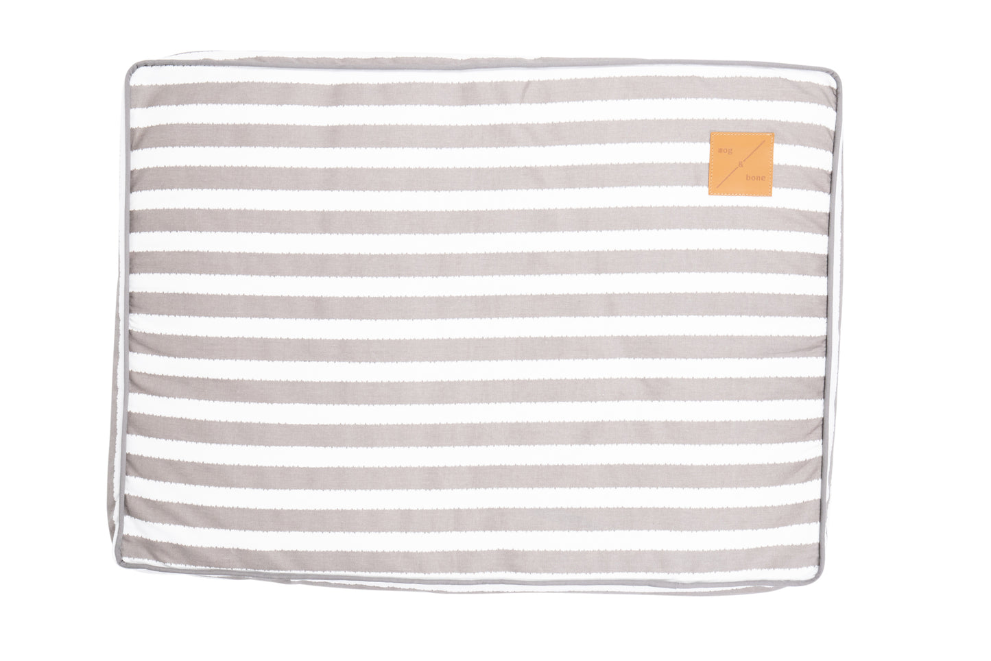 Cushion Bed COVER - Latte Hampton Stripe
