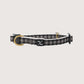 Cat Collar - Hemp - Mocha/ Black Gingham Print