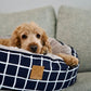 4 Seasons Reversible Circular Dog Bed - Navy Check