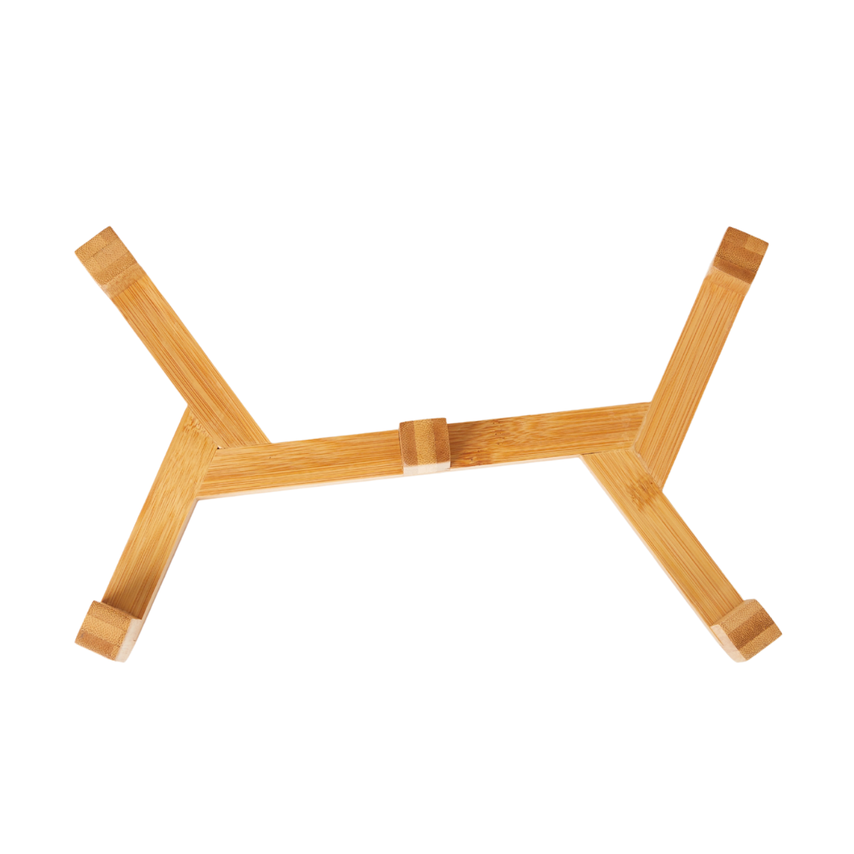 Bamboo Dog Bowls - Double with Stand - Black
