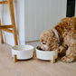 Bamboo Dog Bowls - Double with Stand - Natural