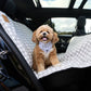 Dog Car Seat Cover - Grey Gingham Print