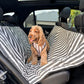 Dog Car Seat Cover - Charcoal Hamptons Stripe