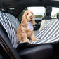 Dog Car Seat Cover - Charcoal Hamptons Stripe