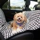 Dog Car Seat Cover - Cocoa/ Black Plaid Print