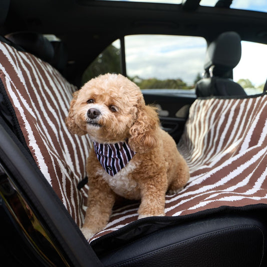 Dog Car Seat Cover - Cocoa Artisan Print