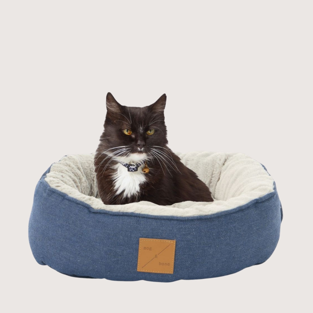 Cat Bed - Reversible - Blue Denim