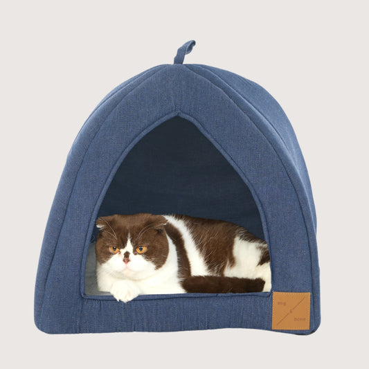 Cat Igloo - Blue Denim