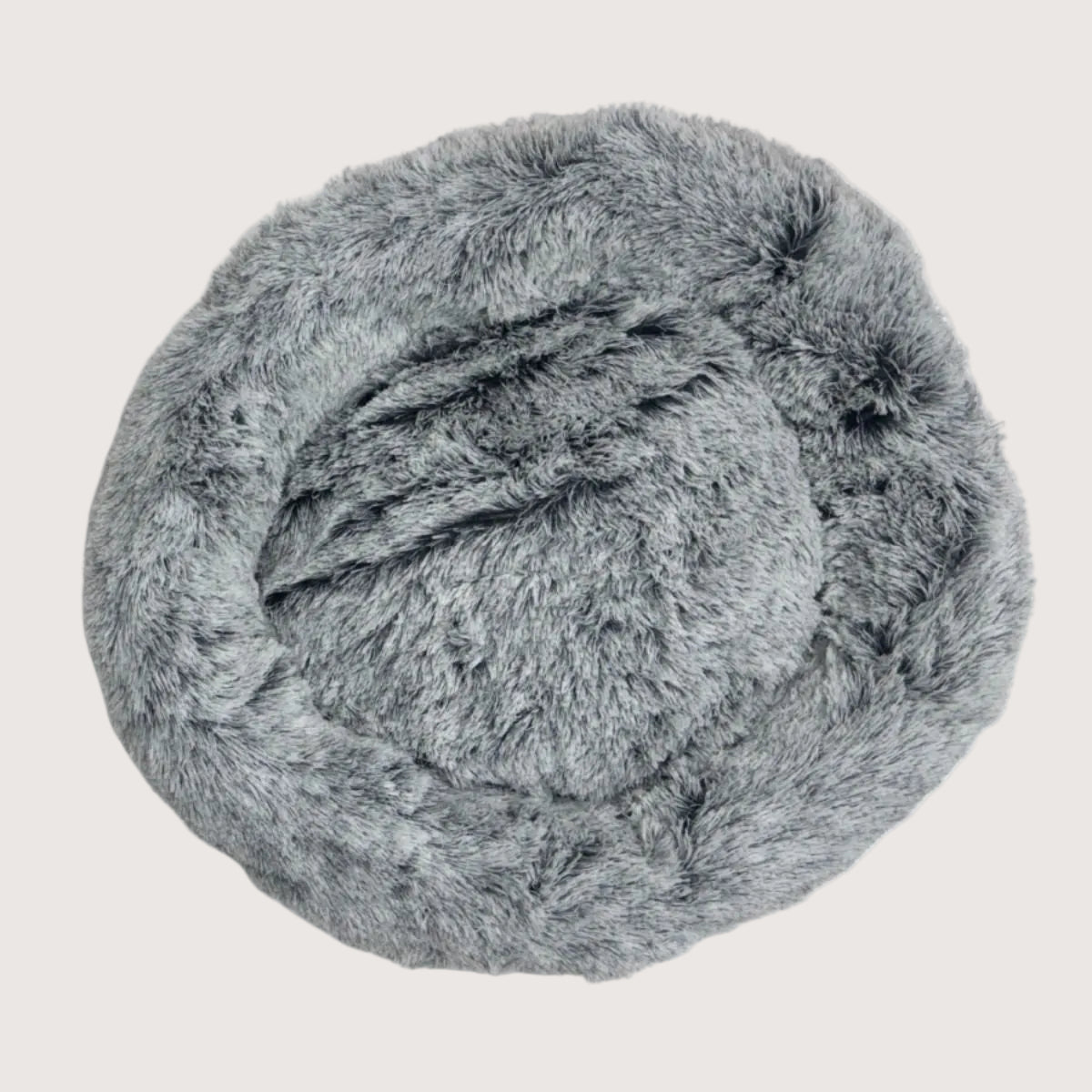 Anti-anxiety Soothing Circular Dog Bed - Soft Gray