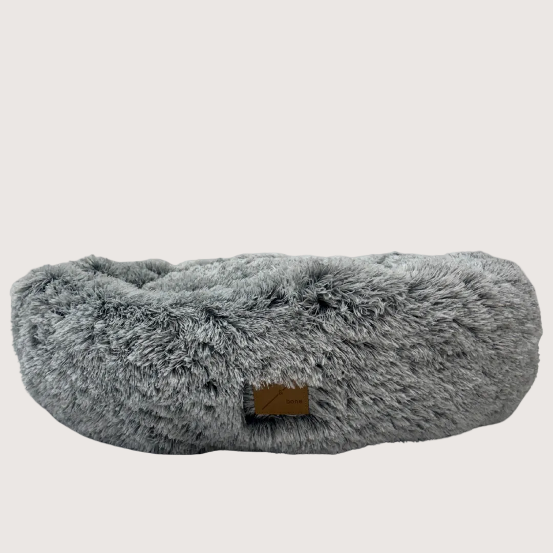 Anti-anxiety Soothing Circular Dog Bed - Soft Gray