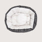 Mog & Bone 4 Seasons Reversible Circular Dog Bed - Black Metallic Cross Print