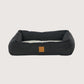 Bolster Dog Bed - Black Denim