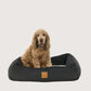 Bolster Dog Bed - Black Denim