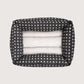 Mog & Bone Bolster Dog Bed  - Black Metallic Cross Print