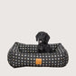 Mog & Bone Bolster Dog Bed  - Black Metallic Cross Print