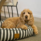 Bolster Dog Bed  - Charcoal Hampton Stripe Print