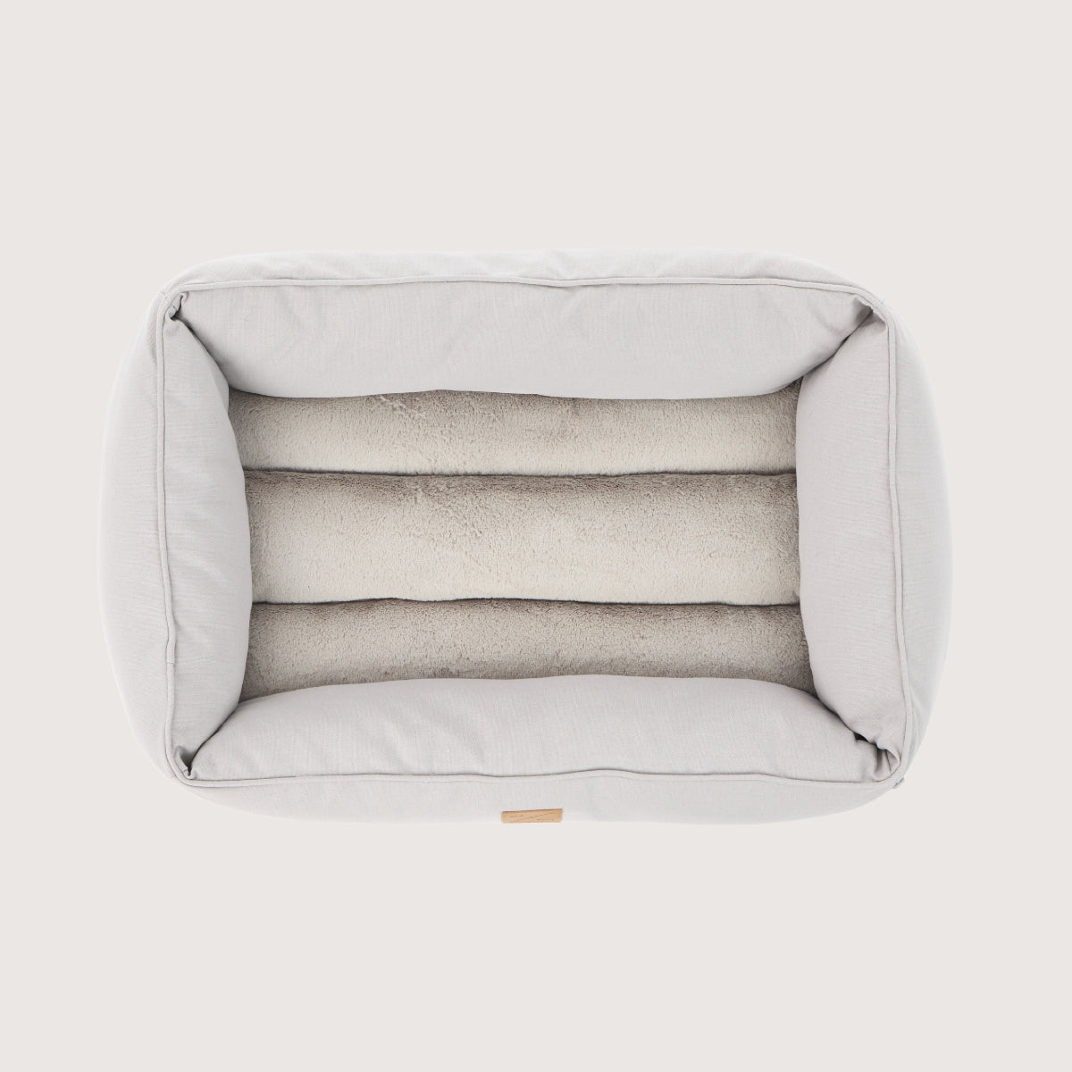 Bolster Dog Bed- Grey