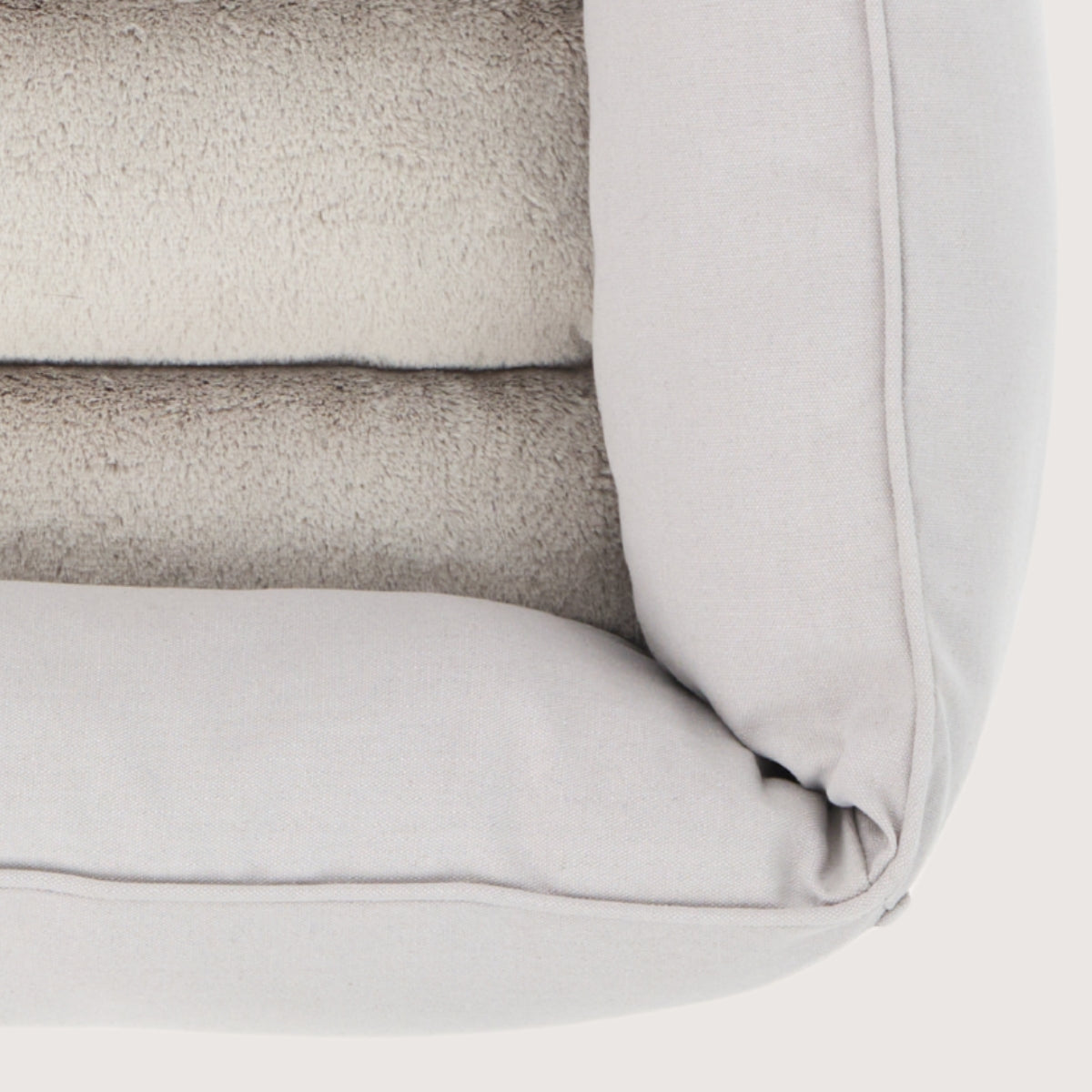 Bolster Dog Bed- Grey