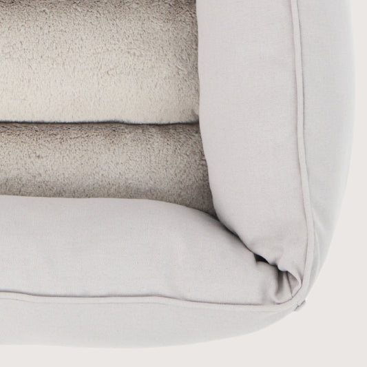 Bolster Dog Bed- Grey
