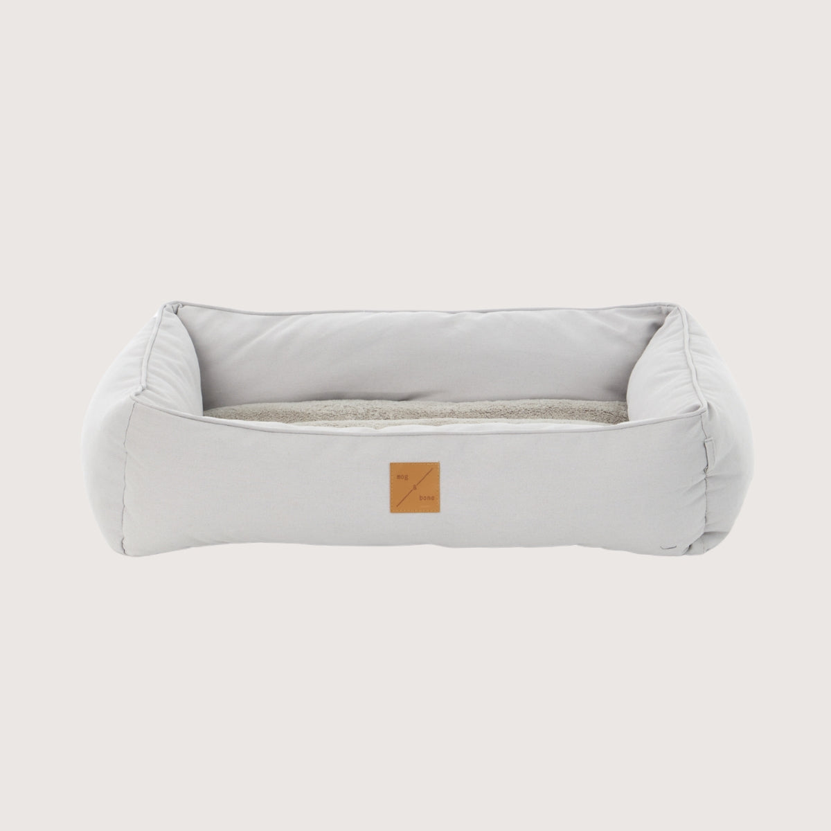 Bolster Dog Bed- Grey