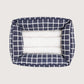 Mog & Bone Bolster Dog Bed  - Navy Check