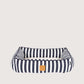Mog & Bone Bolster Dog Bed  - Navy Hampton Stripe Print