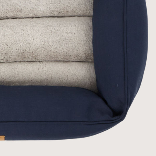 Bolster Dog Bed- Navy