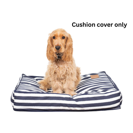 Cushion Bed COVER - Navy Hampton Stripe