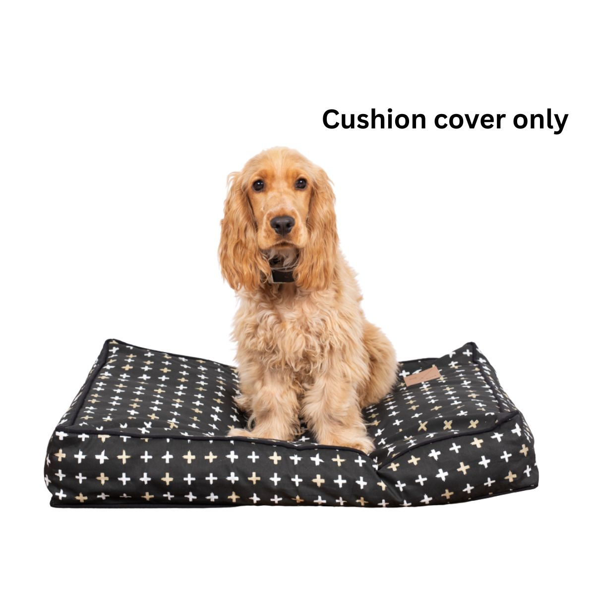 Cushion Bed COVER - Black Metallic Cross