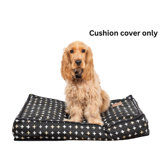 Cushion Bed COVER - Black Metallic Cross