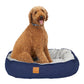 4 Seasons Reversible Circular Dog Bed - Blue Denim