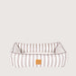 Mog & Bone Pet Products Bolster Dog Bed  - Latte Hampton Stripe Print