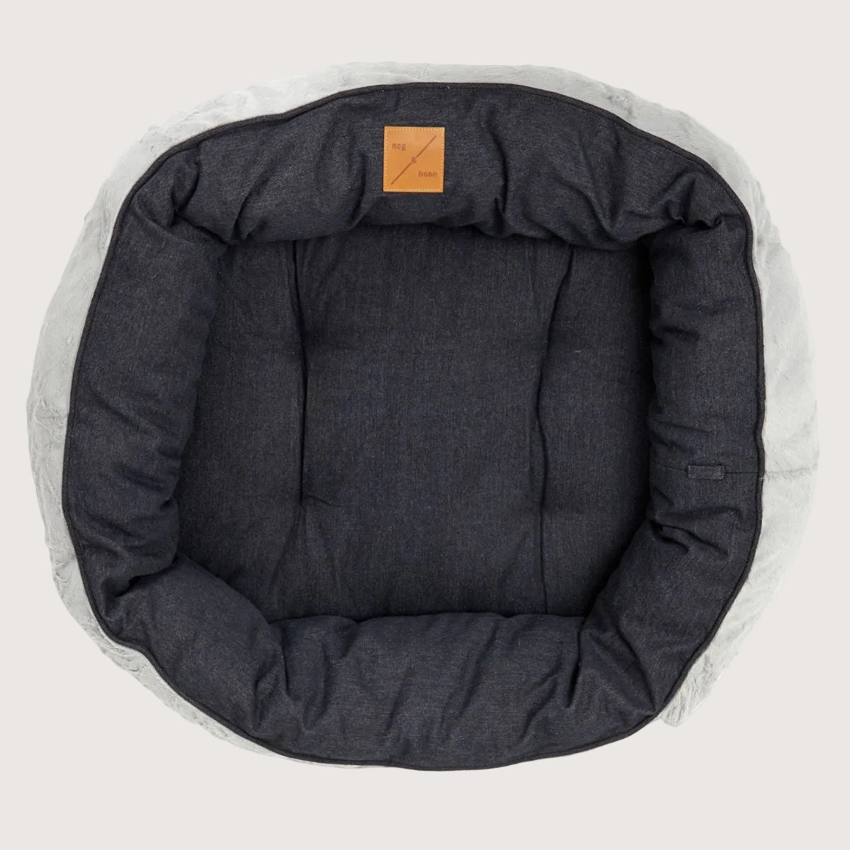 4 Seasons Reversible Circular Dog Bed - Black Denim