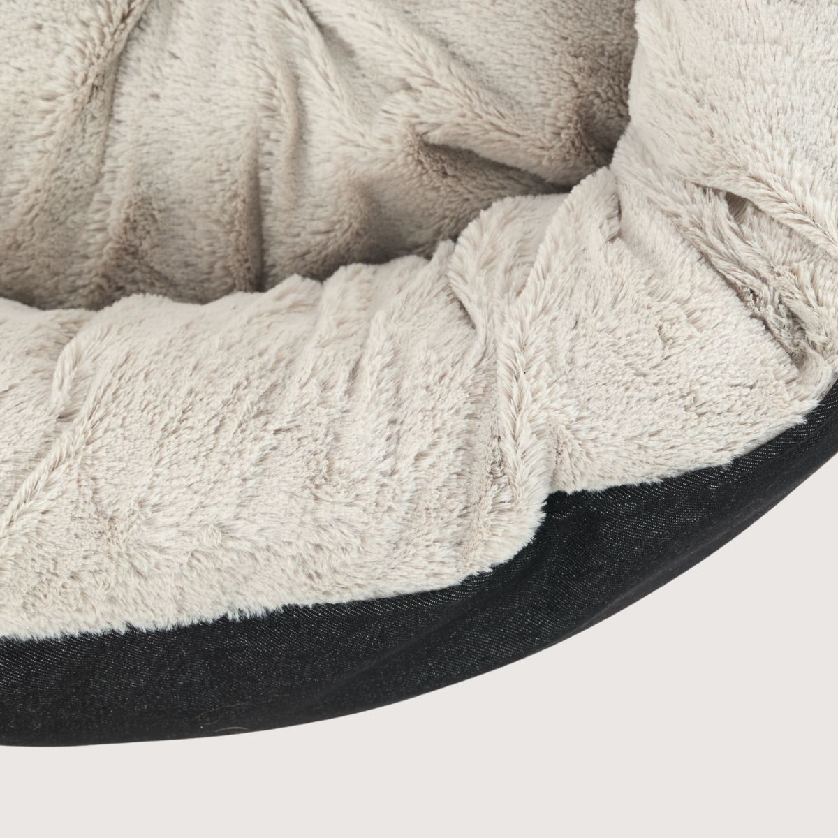 4 Seasons Reversible Circular Dog Bed - Black Denim